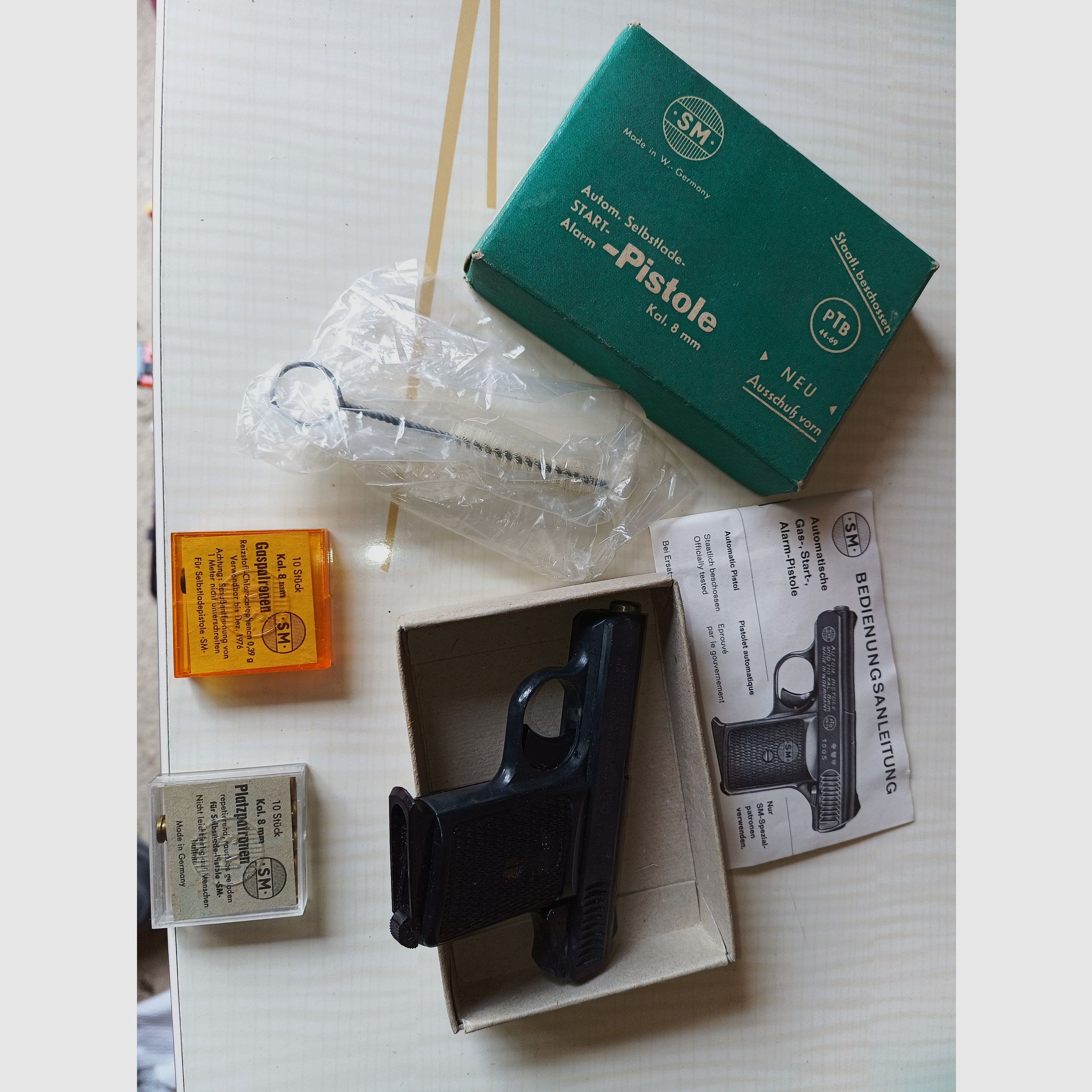 Rhöner SM Mod. 110 (including original packaging, instructions, cleaning brush, and ammunition)