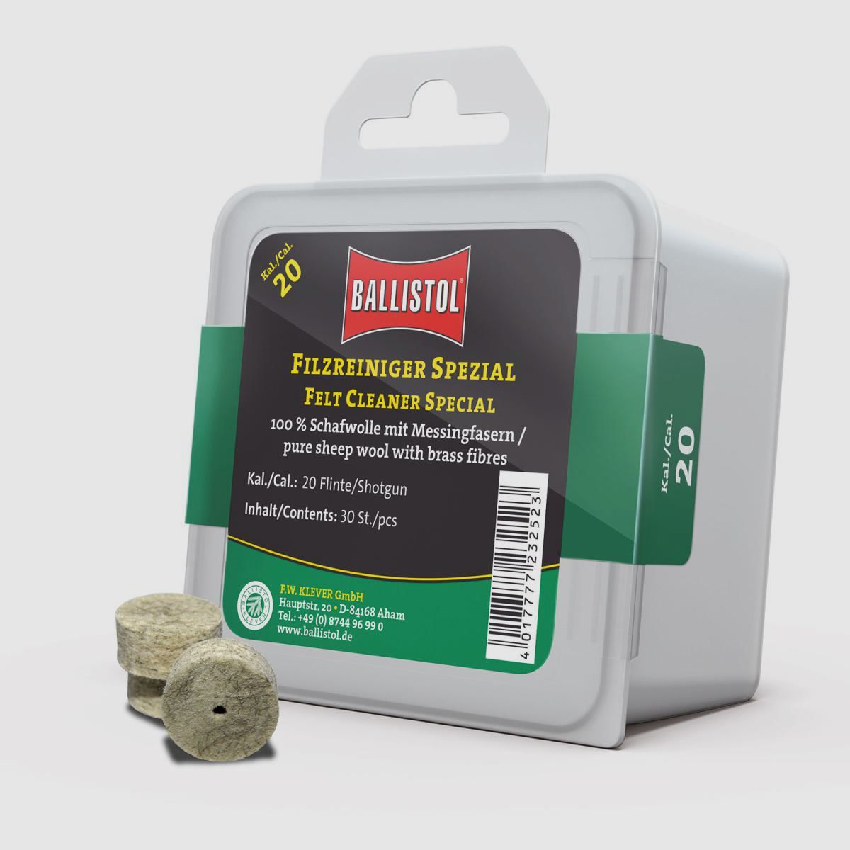 Nettoyant en Feutre Ballistol Spécial / 30 pcs. / Cal. .20