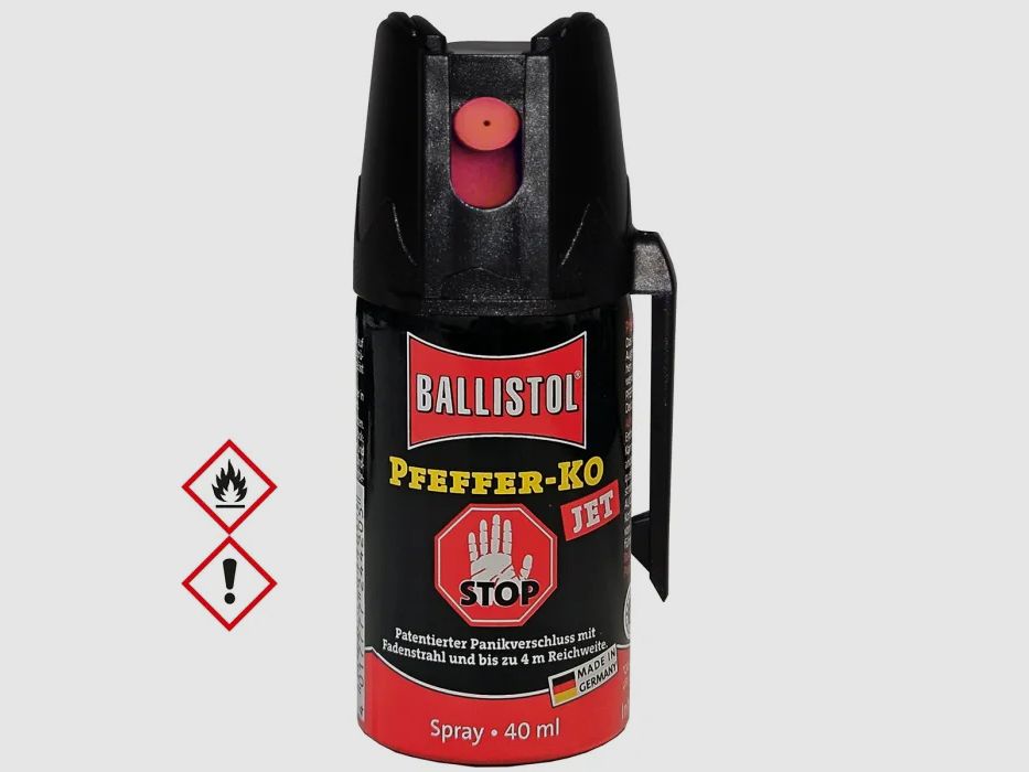 Pfeffer Abwehrspray Klever K.O. JET (Sprühstrahl) 40 ml