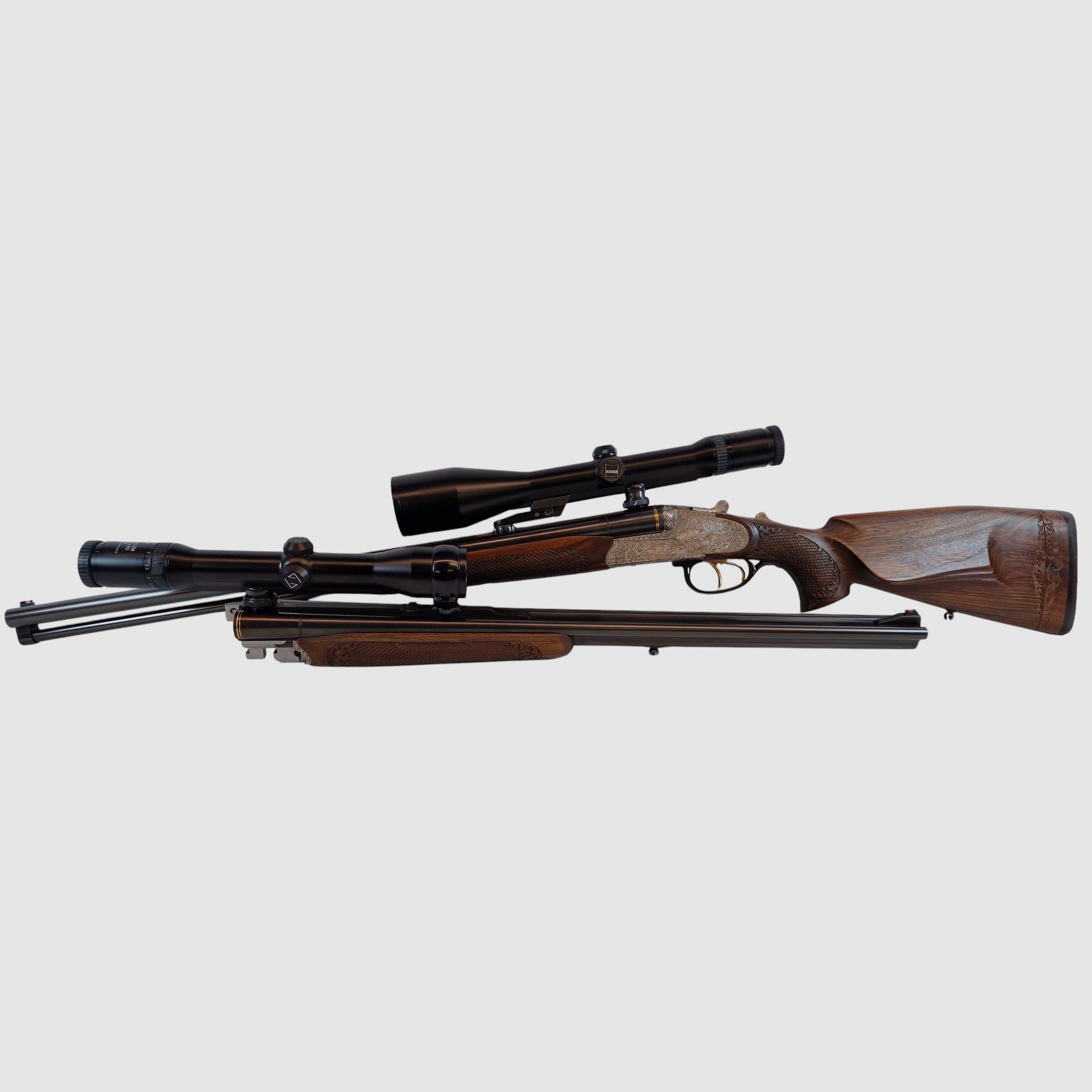 Krieghoff Neptun Primus Classic mit Doppelbüchsdrillings Laufbündel