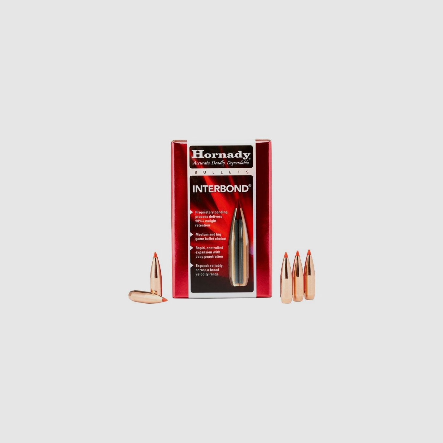 HORNADY GESCHOSSE INTERBOND .308" 165GR 100ST., Bild 3 von 3
