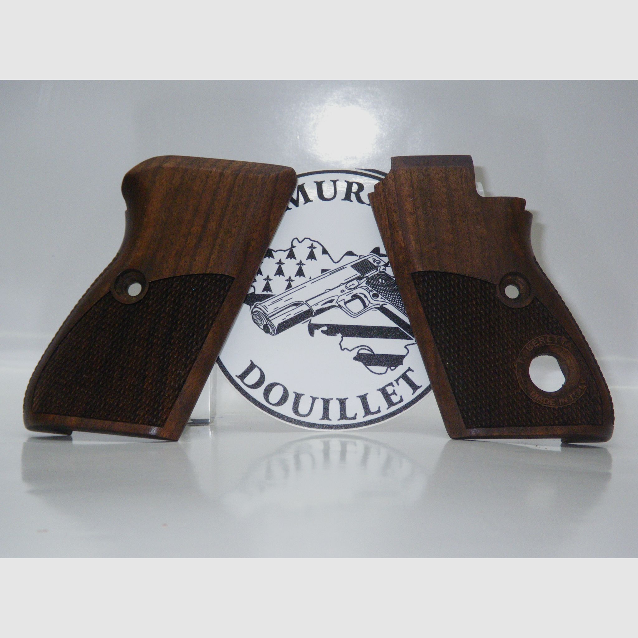 Plaquettes bois quadrillées pour pistolet Beretta 70/71