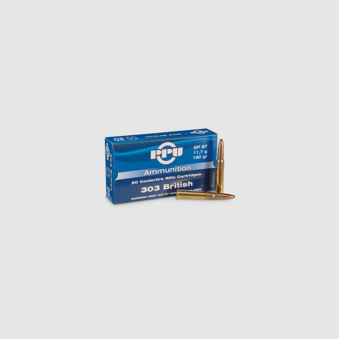 PPU PATRONEN Kal. .303 BRITISH 174 Grs. FMJ Schachtel mit 20 Patronen