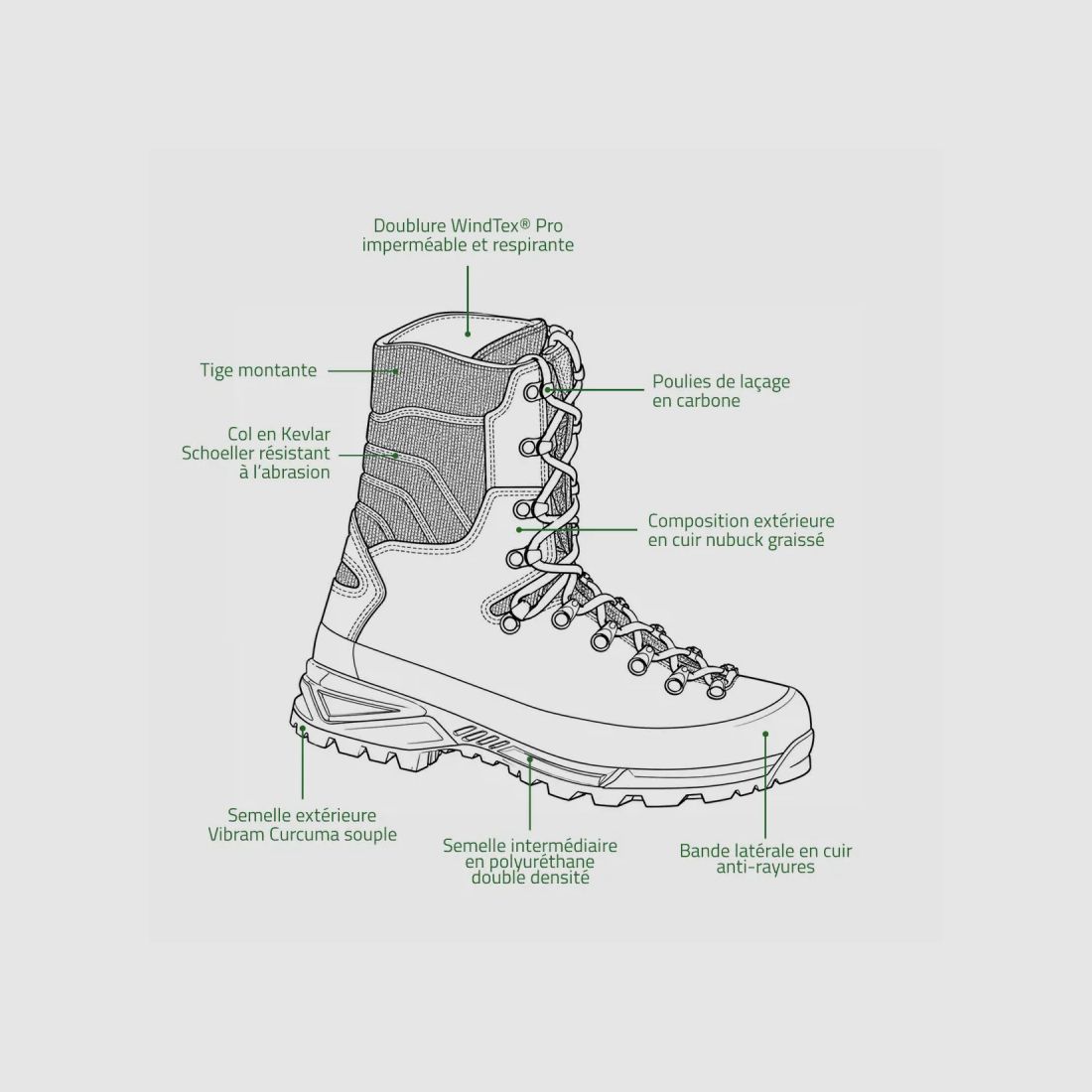 High hunting boots Diotto Taiga brown and orange, image 11 of 12