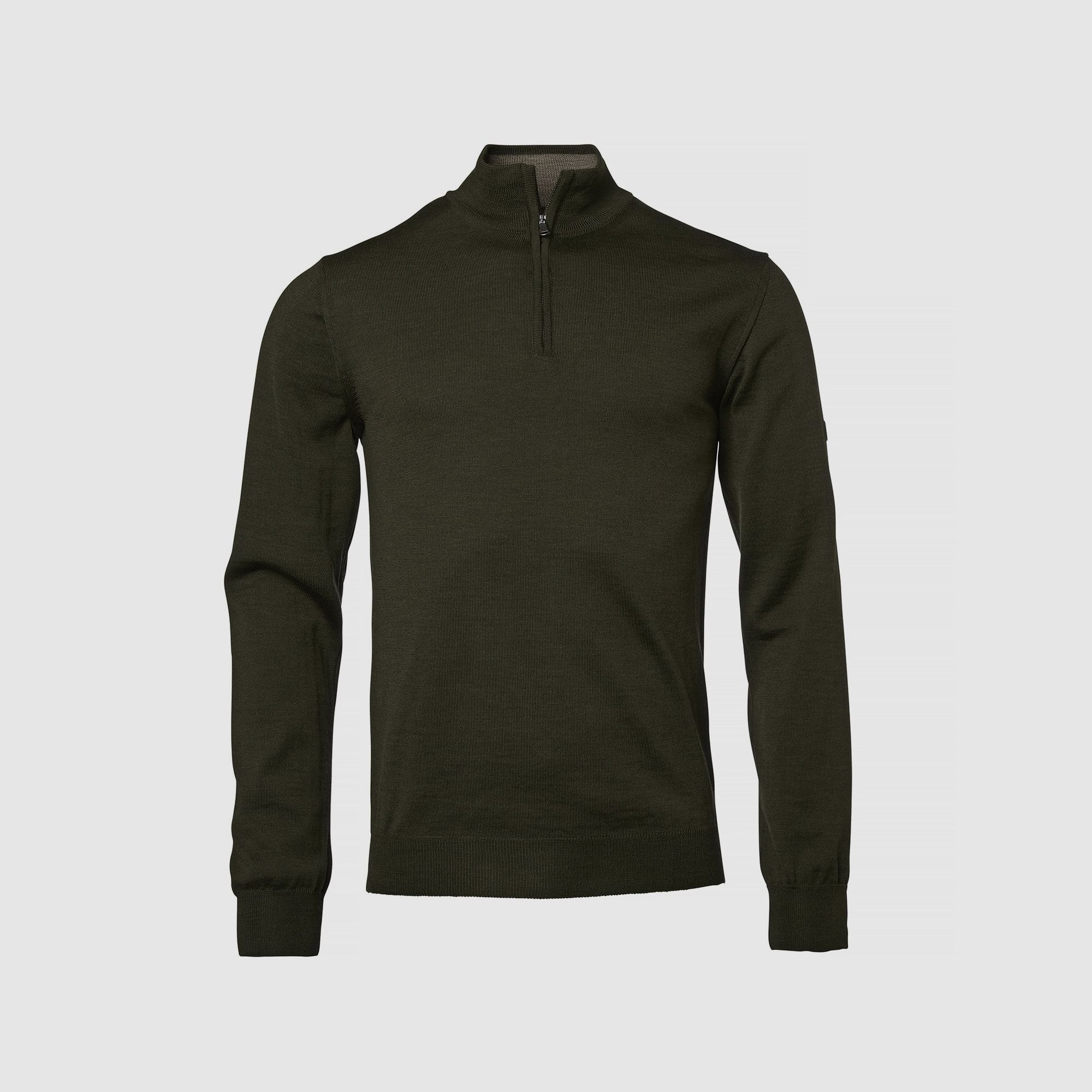 Chevalier Aston Half Zip Merino Langarmshirt Herren, L, Dunkelgrün