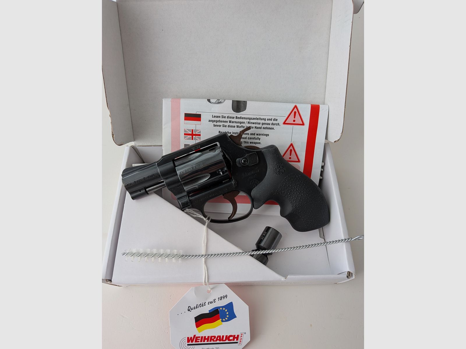 Incense HW 37 PTB 887 blank firing revolver HW37 9mm RK Hogue grip