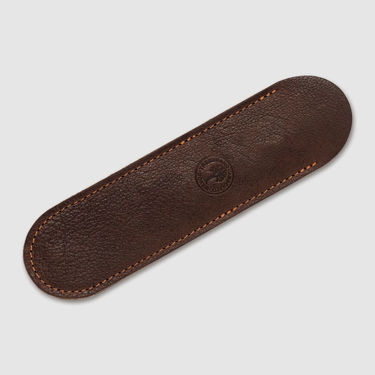 Leder-Stecketui Dunkelbraun