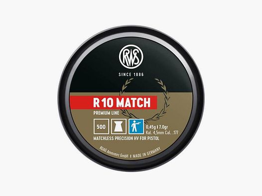 RWS Premium Line 4,50mm Diabolo 0,45g R10 Match HV