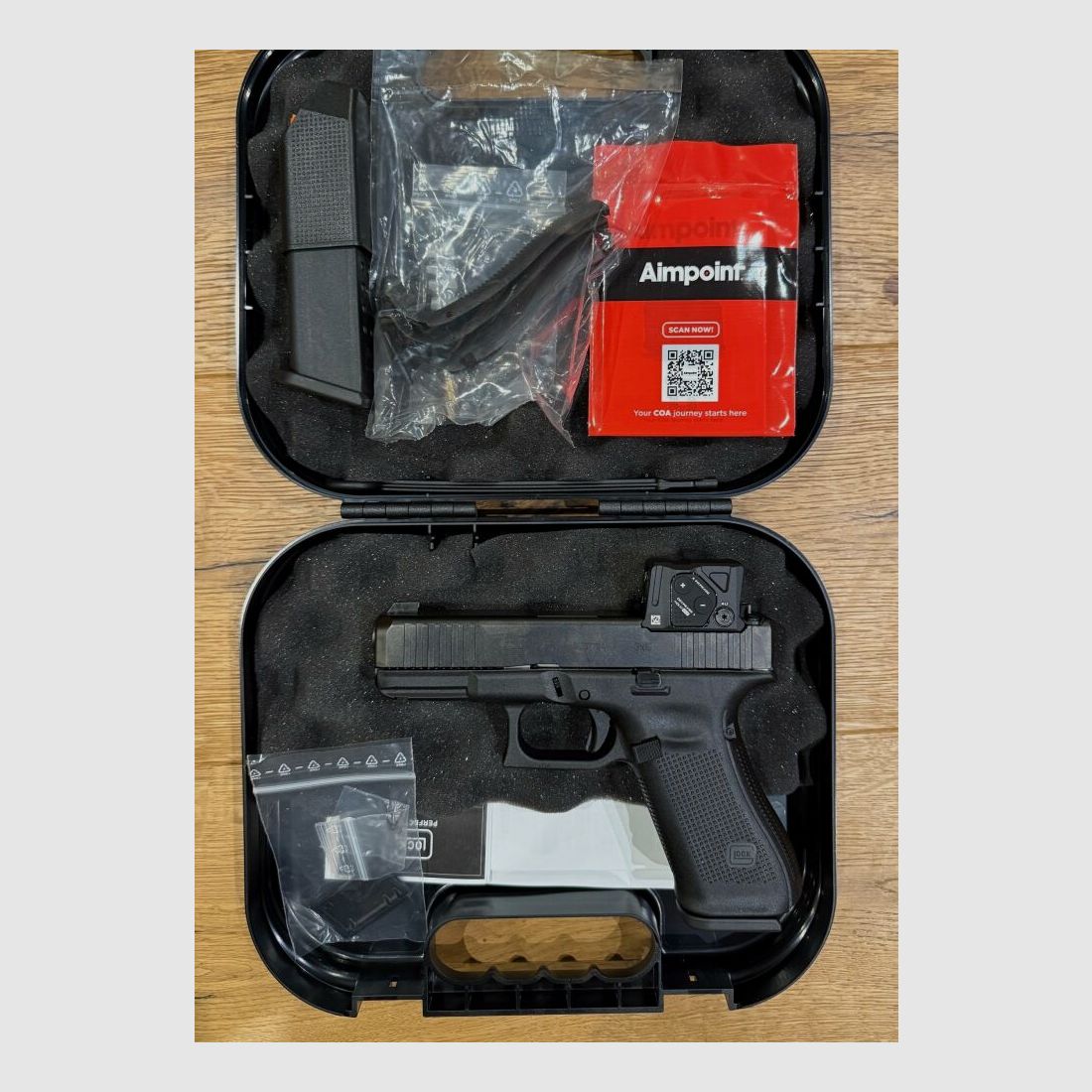 Glock Pistole 45 Gen5 MOS/FS A-CUT™ Combo mit Aimpoint COA