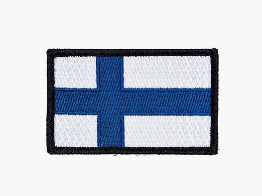 Parche bordado de bandera de Finlandia con cierre de gancho y bucle