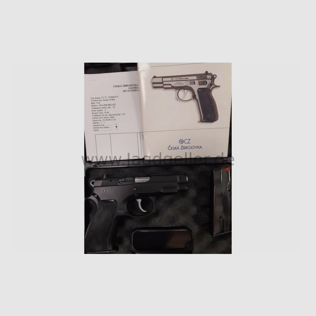 Pistolet CZ 75 Compact 9mm Luger
