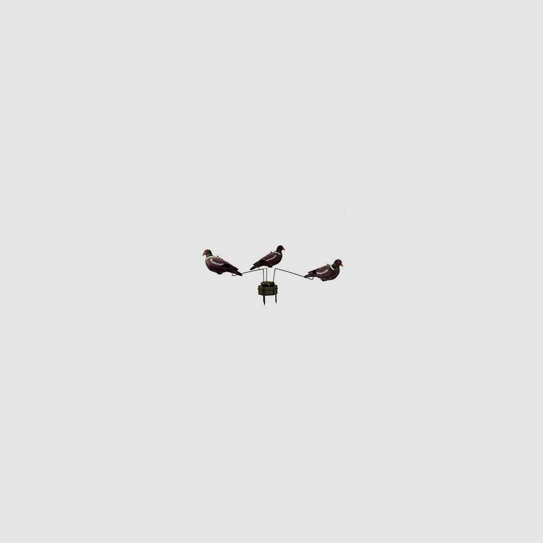 Battery-operated carousel with 3 moving pigeons, image 1 of 2