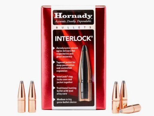 Hornady 8mm / .323 195 Grain SP Interlock Projectiles #3236 | 100 Pièces en Emballage Individuel