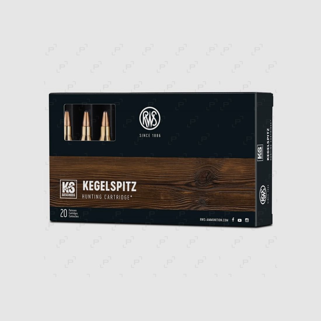 Box mit 20 Patronen für Großwild RWS KS Kaliber 6,5X65 R - 127 GR