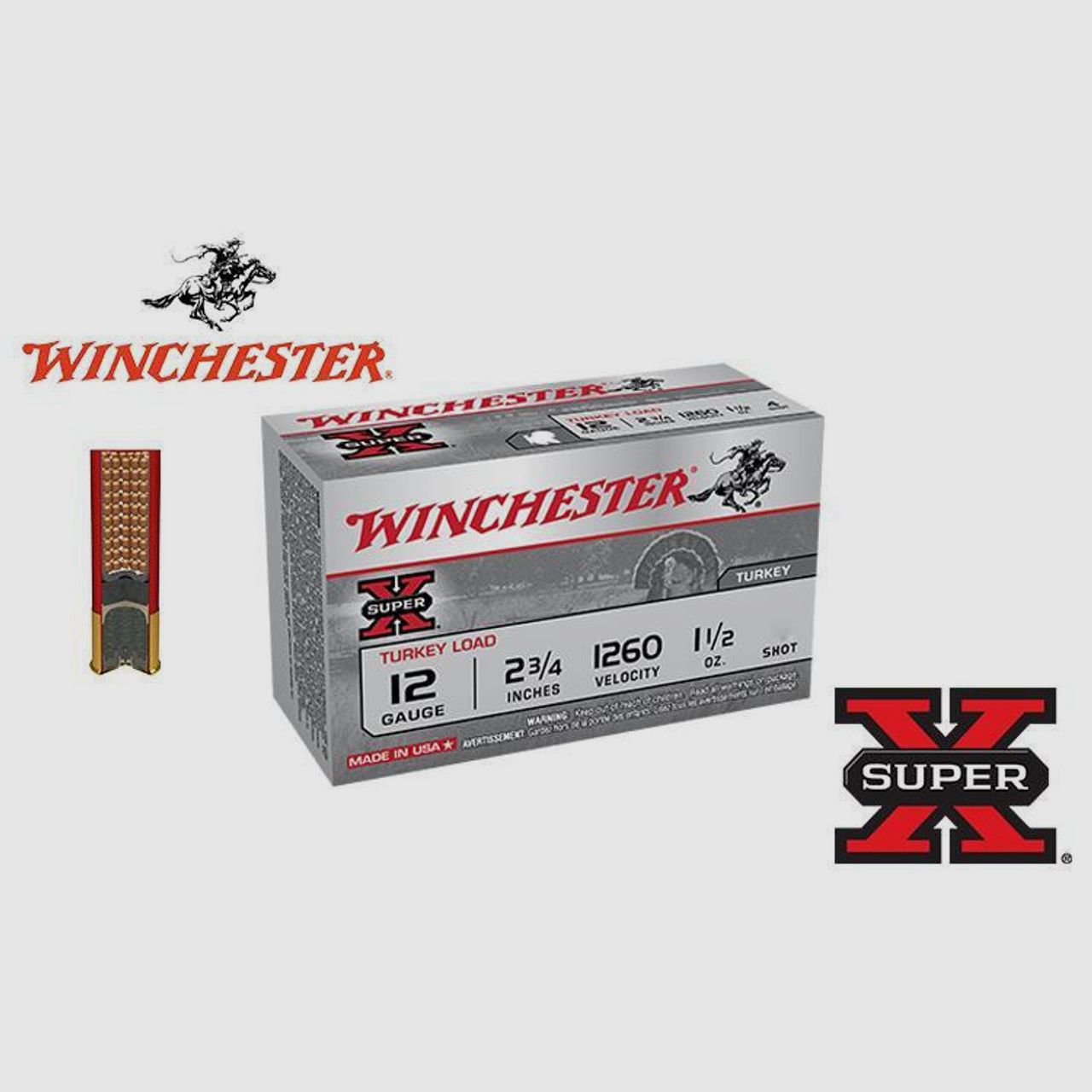 WINCHESTER SUPER-X TURKEY CAL 12/76 53 G PB 6 PAR 10, image 2 sur 3