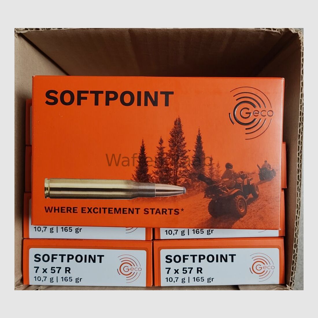 Geco Softpoint 7 x 57 R 10,7g/ 165grs. Geco Softpoint 7x57R 10,7g/ 165grs., Bild 1 von 4