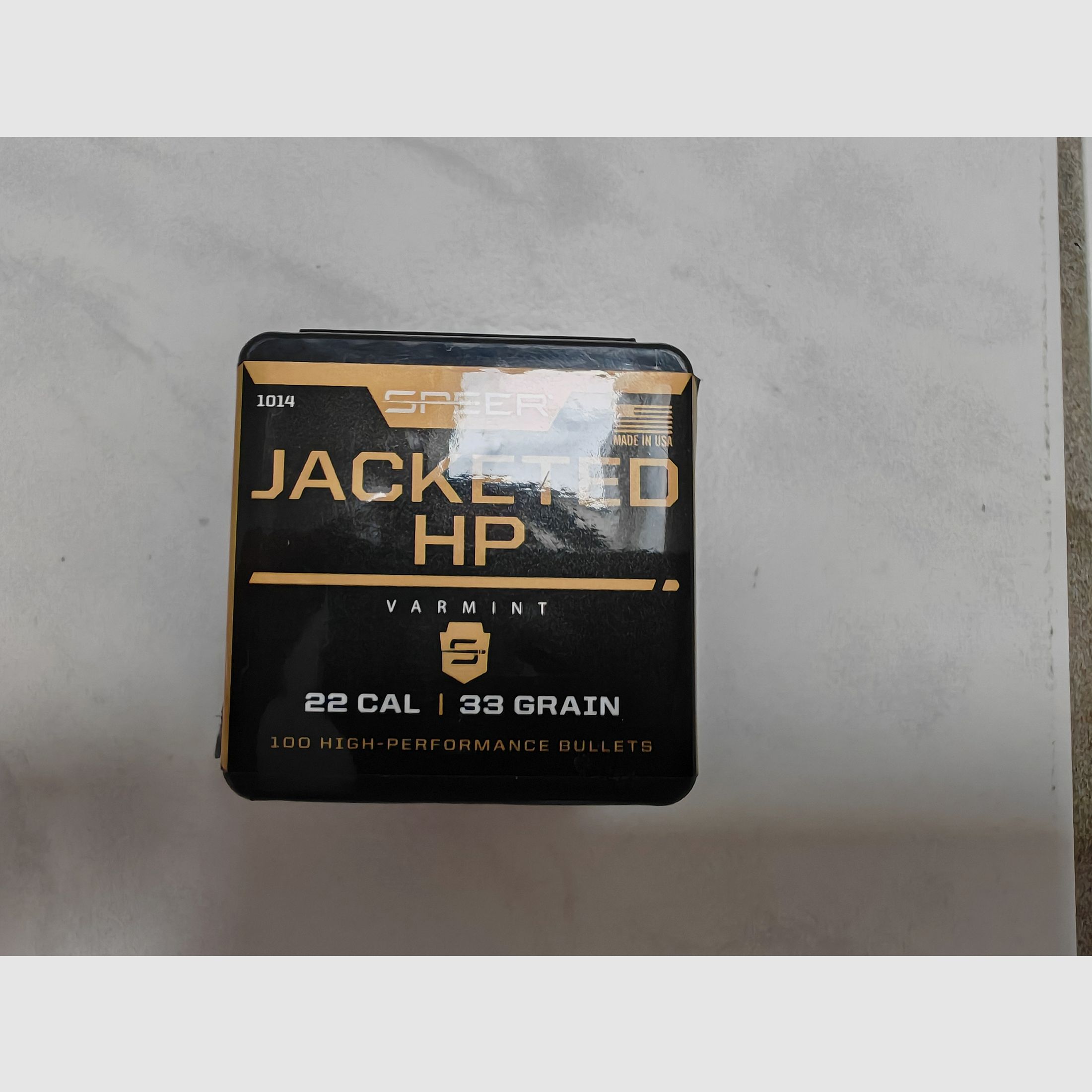 100 x Speer Geschoss / Slug | .22 / .224 Hornet |33 Grain |  Jacketed Hollow Point / Hohlspitz | NEU 