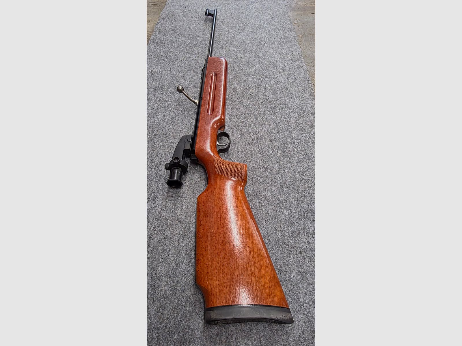 Q1 Schuine Korntunnel Houder Haenel Mod. 3.112 met Diopter en Fijnaftrek Doorlader kal. 4,5mm Diabolo 311 - 2