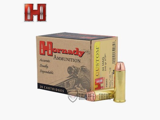 20 Munitions HORNADY Custom Pistol cal 44 Mag 240gr Jhp/Xtp