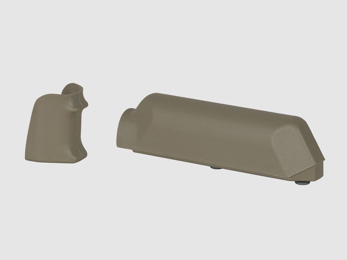 Pistolet Amoeba z chwytami + osada Striker S1 w ciemnym kolorze ziemi