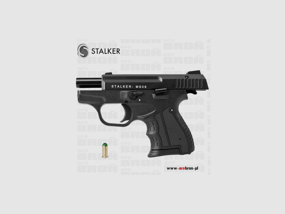 Pistola a salve Stalker M906, nera, munizioni da 6 mm, carrello mobile – Novità, immagine 3 di 5