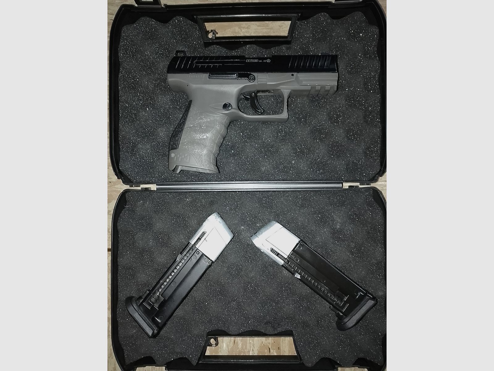 RAM Walther PPQ  .43 m2 Tungsten Gray 2 Magazine Laser CO2 Rubberballs Fastballs Paintballs usw