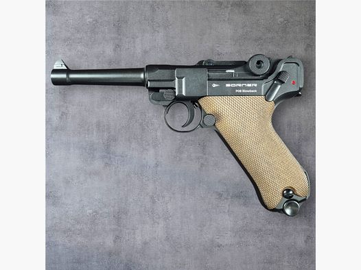 Borner P08 Blowback CO2 Pistole 4,5mm BB - Luger / Parabellum P08 Nachbau