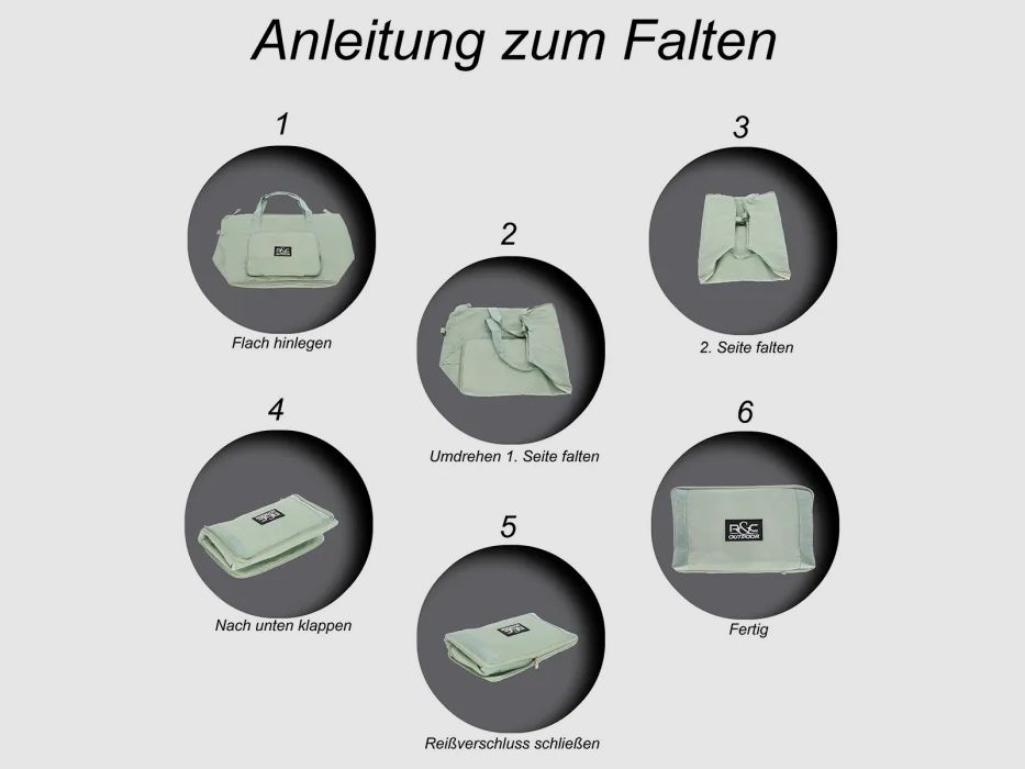 Travel Bag Pastellgrün faltbar