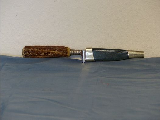 Bayerisch jachtmes Trachtenmes broodtijdmessser Anton Wingen Jr. hertengeweihgreep bijna antiek