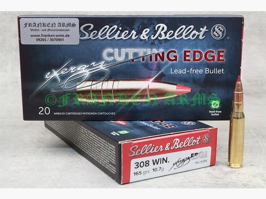 Sellier&Bellot .308 Win. eXergy EDGE 165gr. 10,7g 20 Stück Staffelpreise