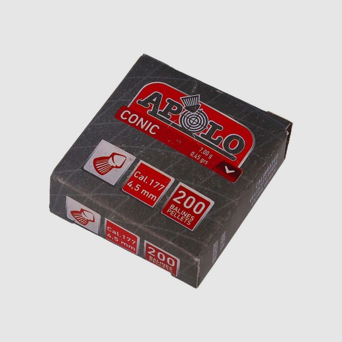Apolo Estandar Conic(Box)200sz balines 4,5 mm (E10002)