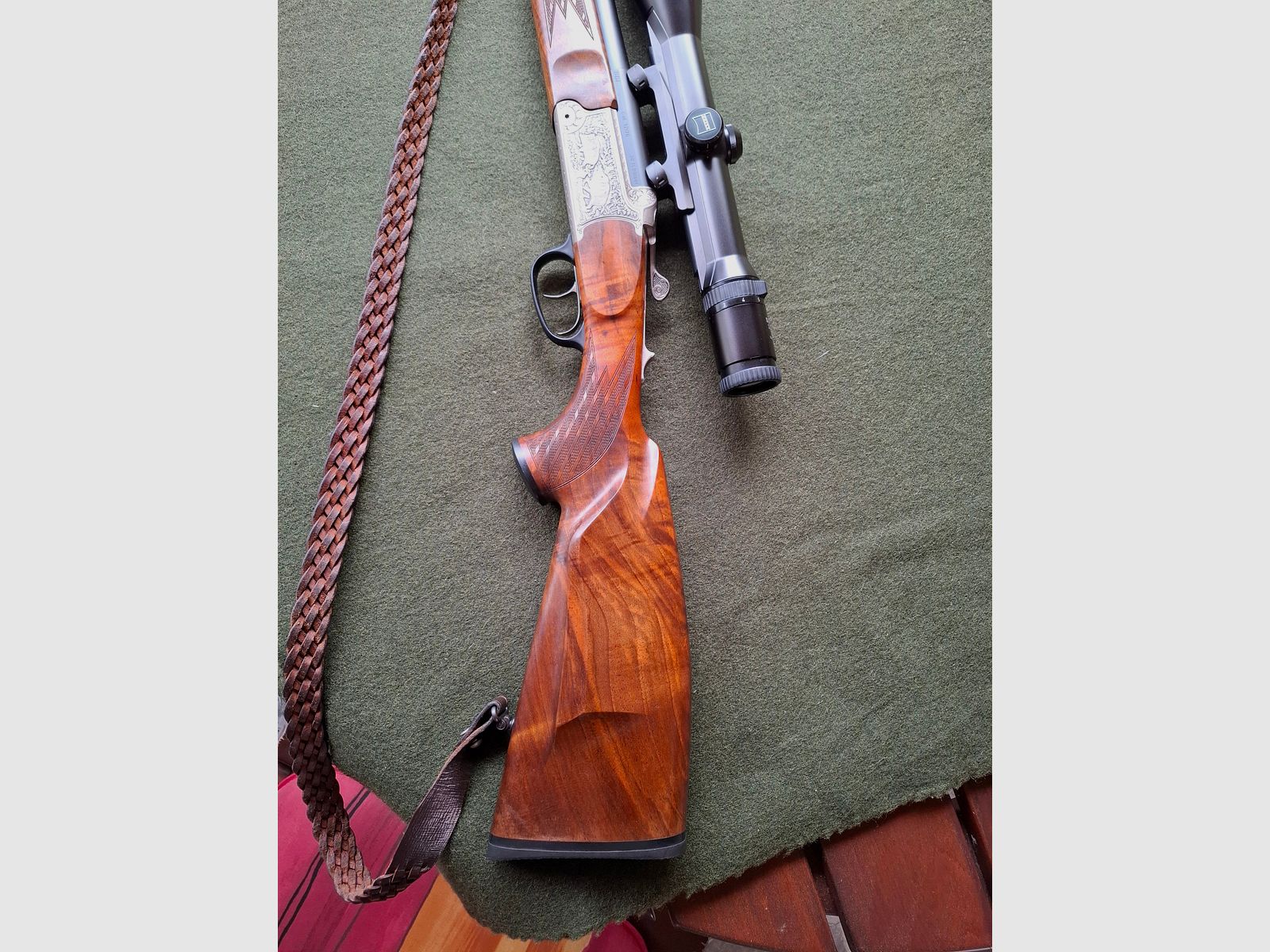 Bockbüchsflinte von Blaser mit Zielfernrohr