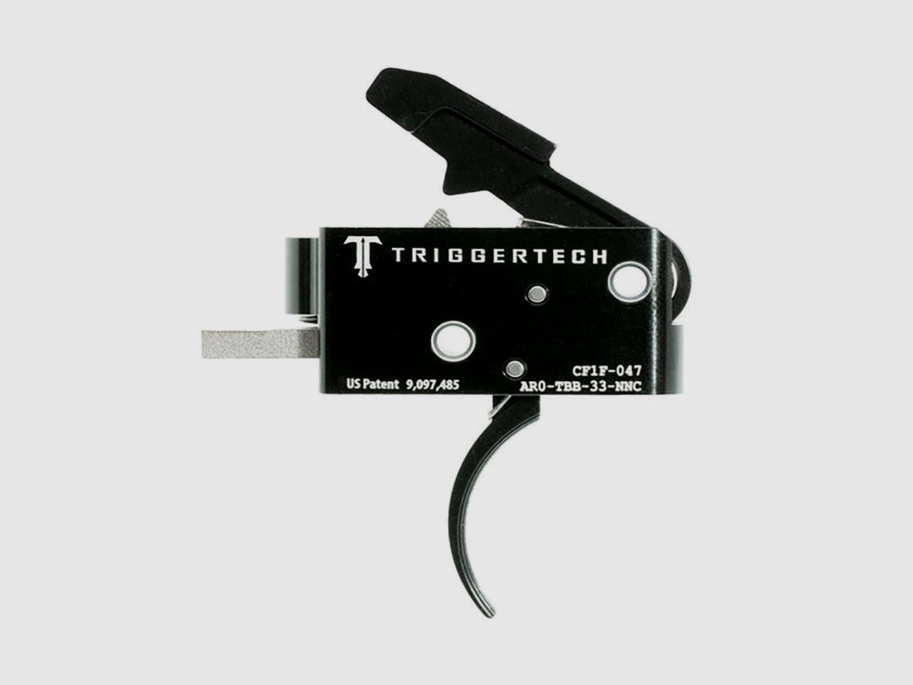 TRIGGERTECH AR-15 Zwart Concurrentieel Gebogen, Twee-fase, 3,5lbs