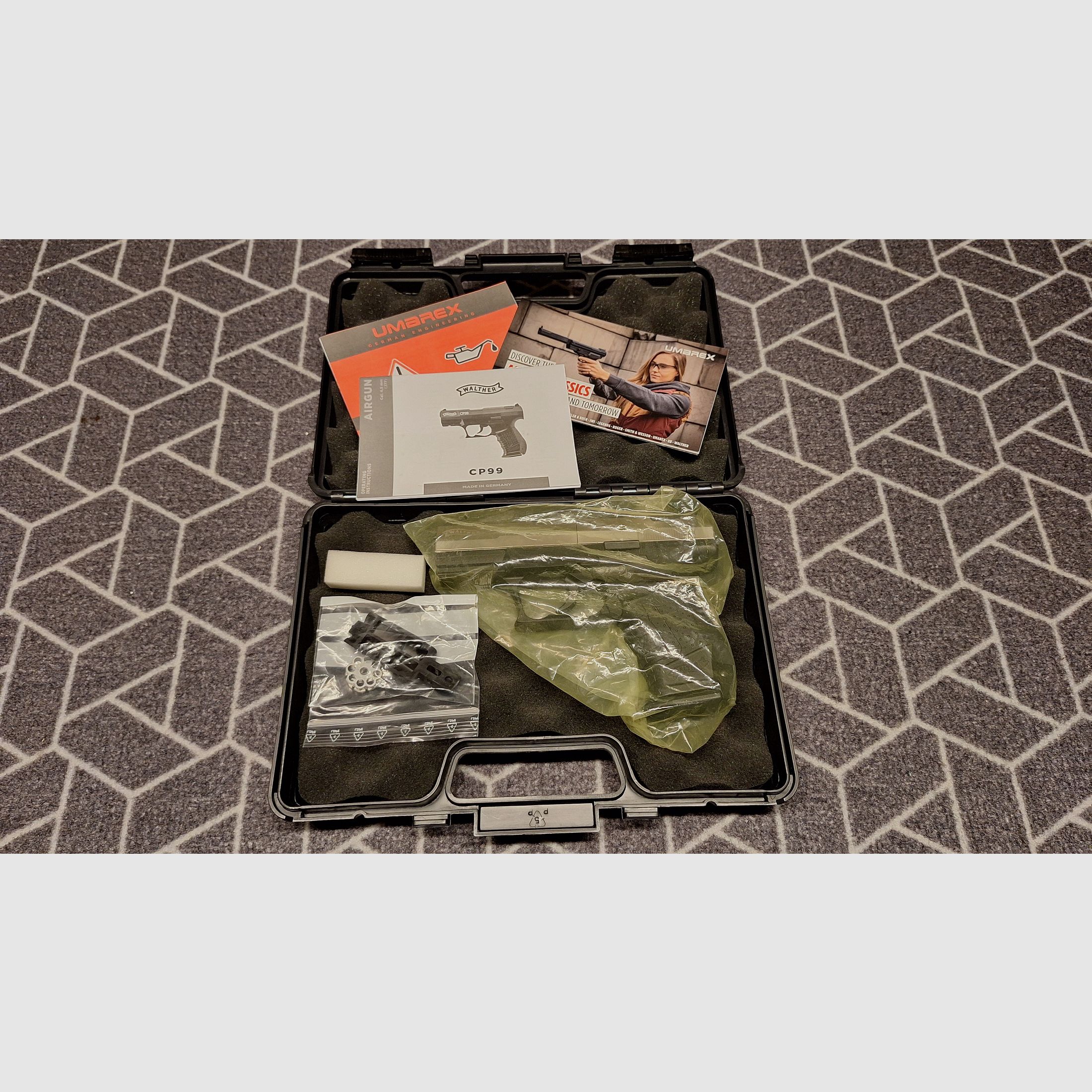 Walther CP99 Nickel 4,5 mm Diabolo pistola CO2 NUOVA!