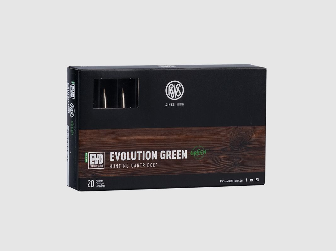 RWS 6,5X55 Evolution Green 6,0g/93grs Büchsenpatronen Bleifrei