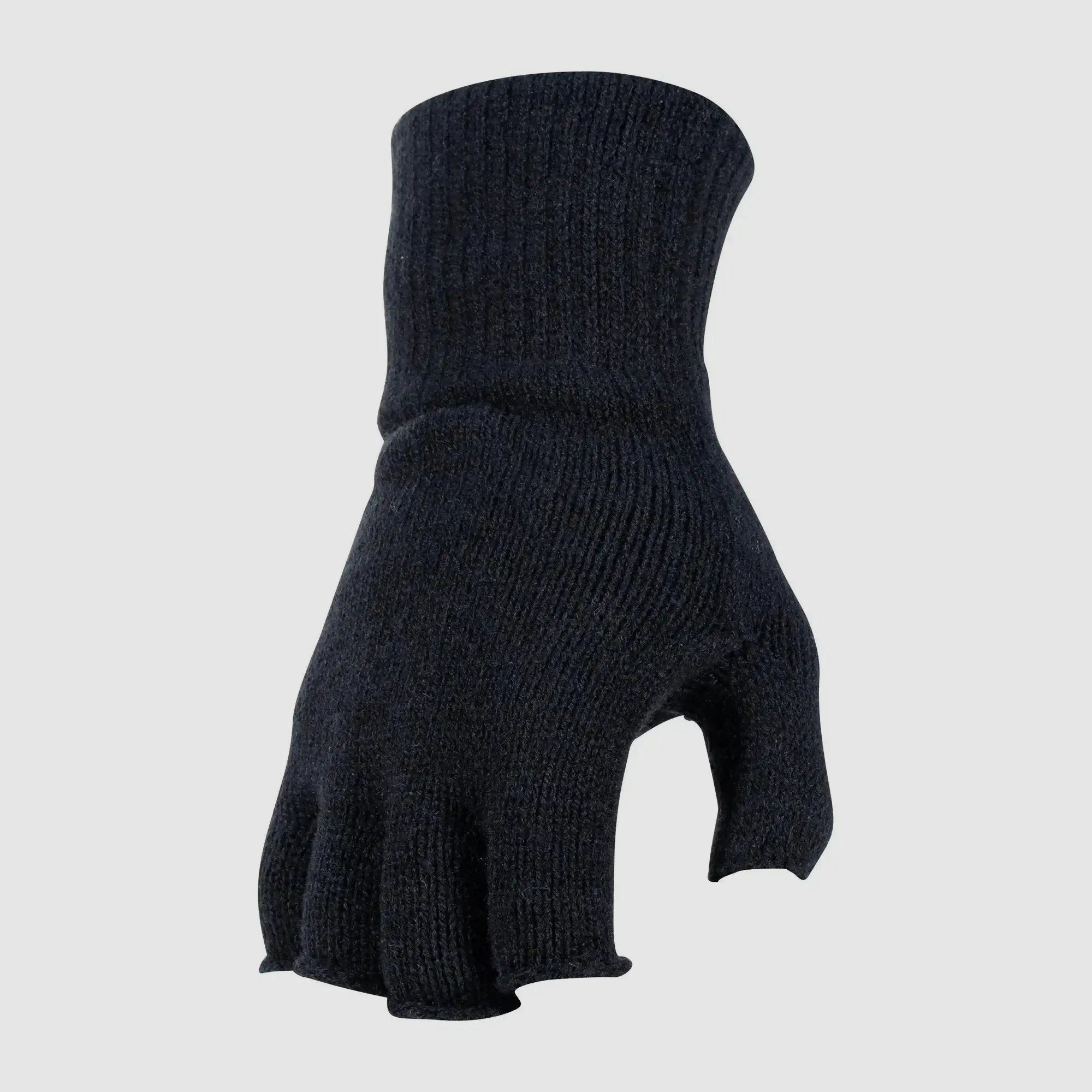 MFH MFH Gants tricotés sans doigts noirs pour hommes