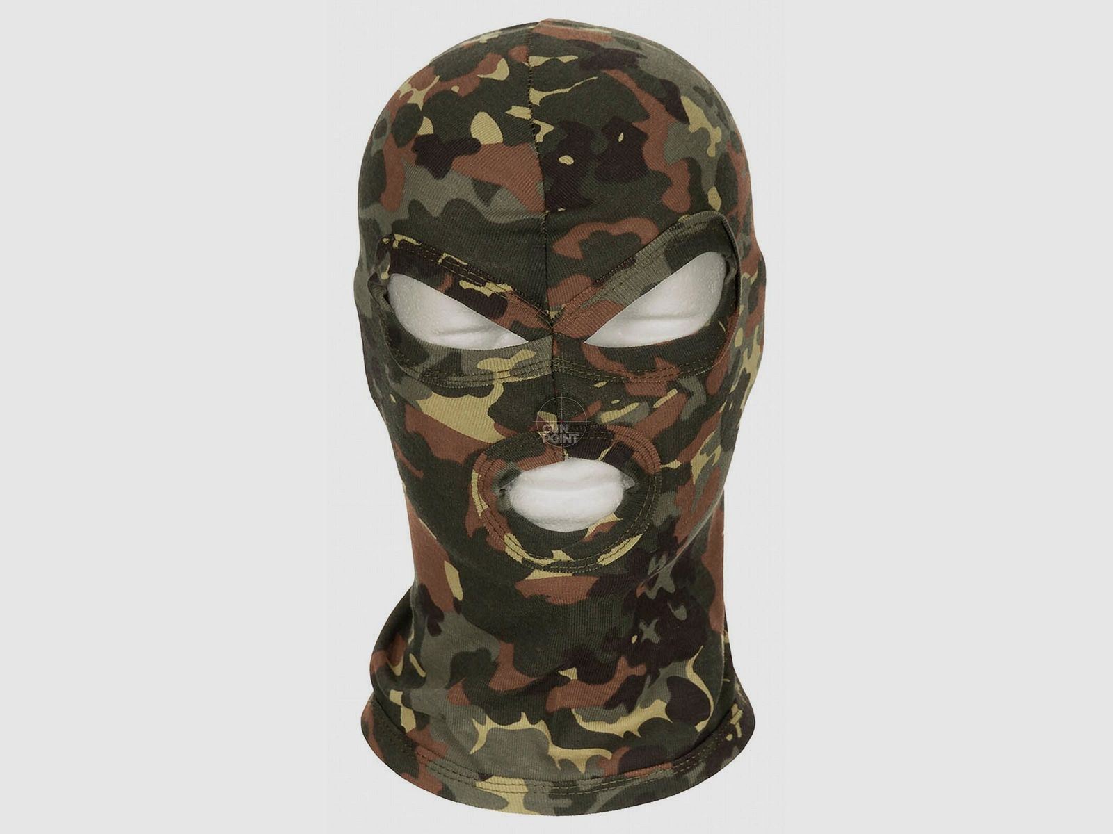 Balaclava, 3-Loch, dünn,flecktarn, 100 % Baumwolle