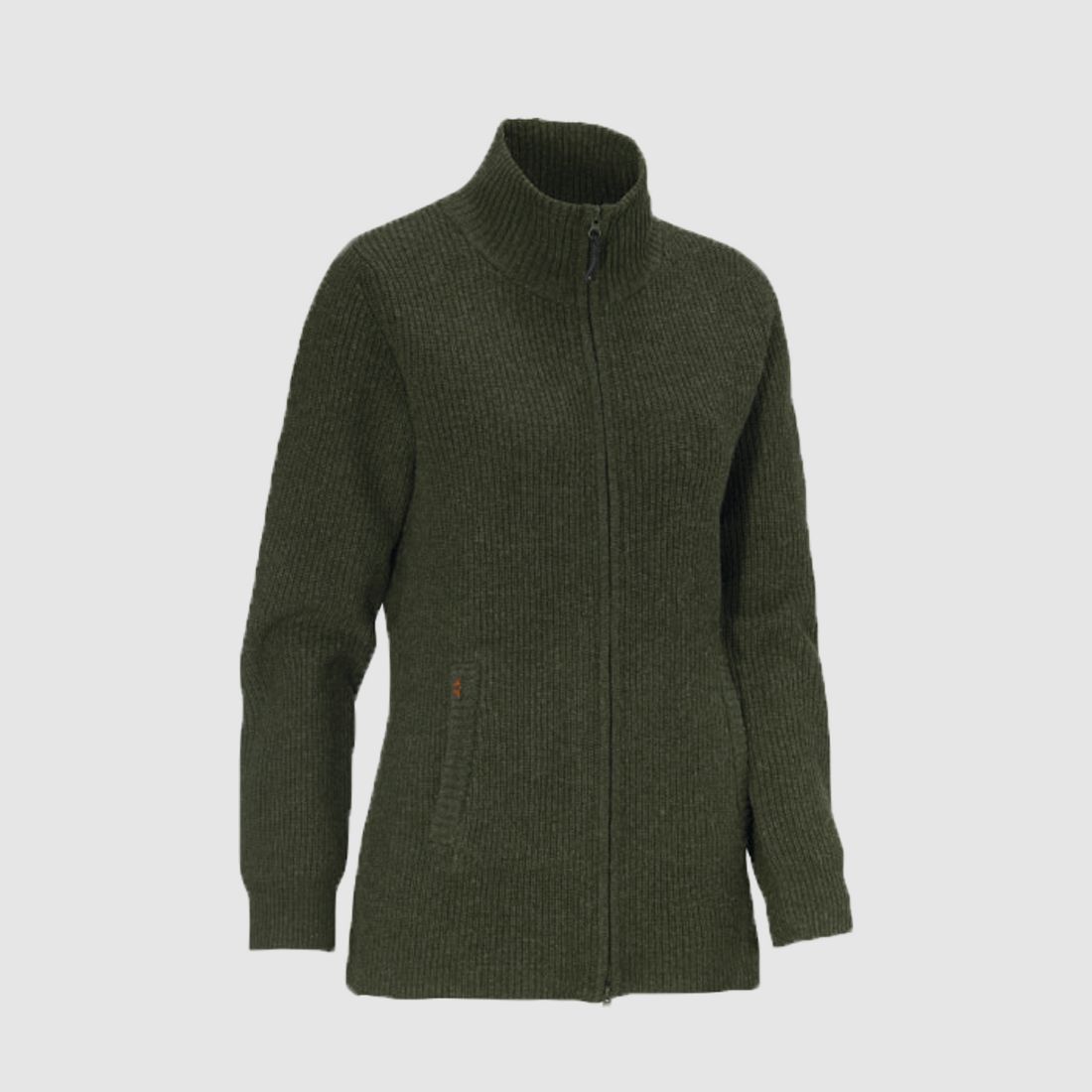 Swedteam Shirley Maglione Donna con Zip Completa in Verde Loden 36
