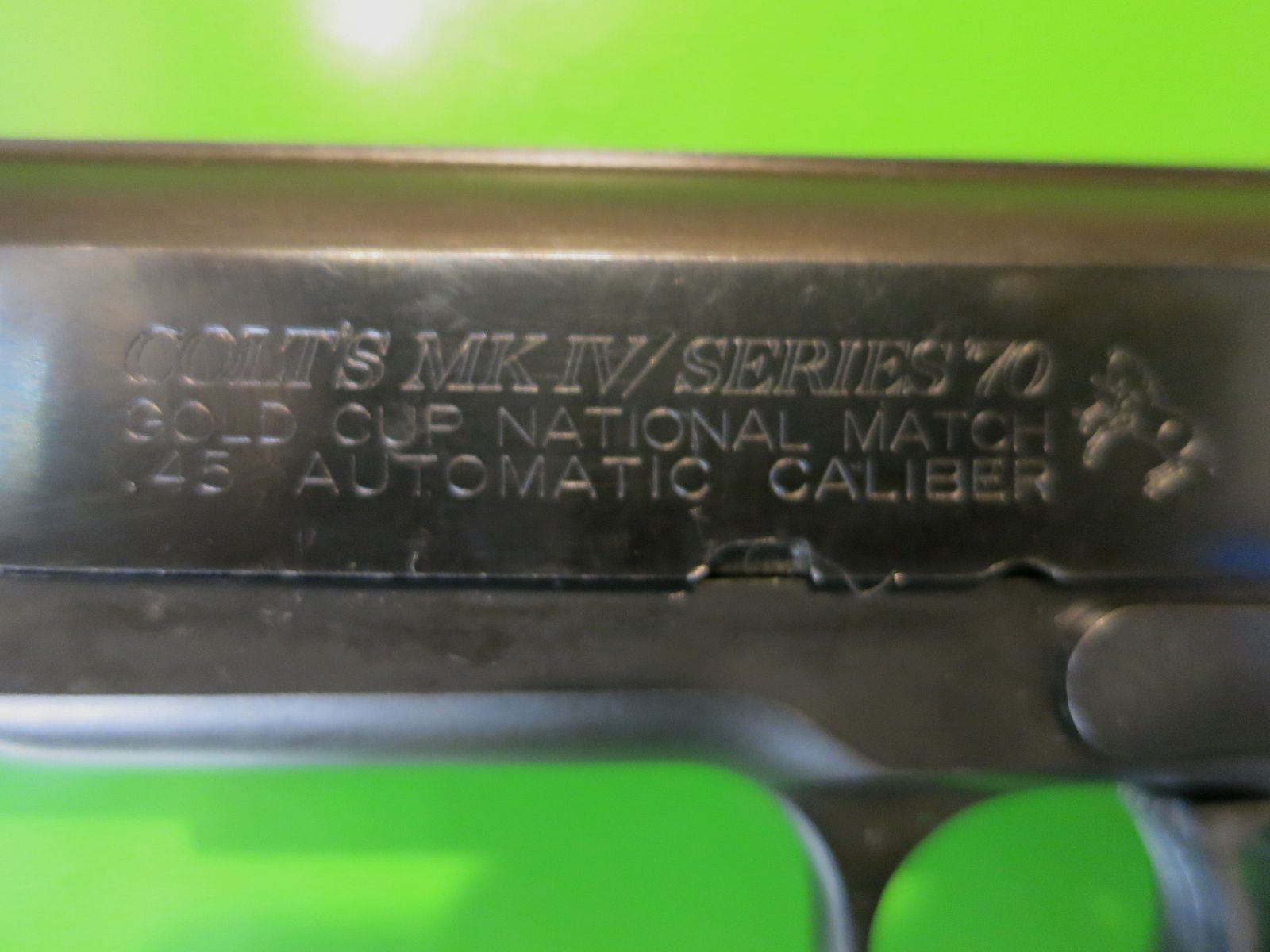 Colt Pistole 1911 National Match Gold Cup; Wilson-Lauf 5" mit Kompensator, .45ACP       #74-