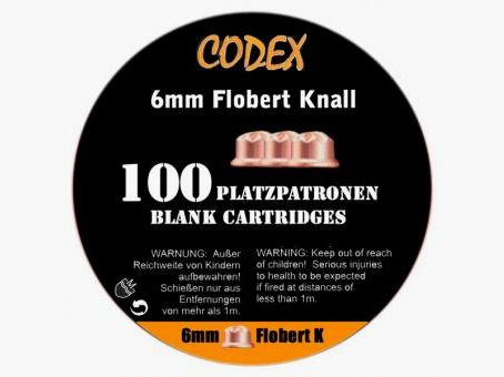 Codex blank cartridges - 6mm Flobert blank cartridges, 100 pieces