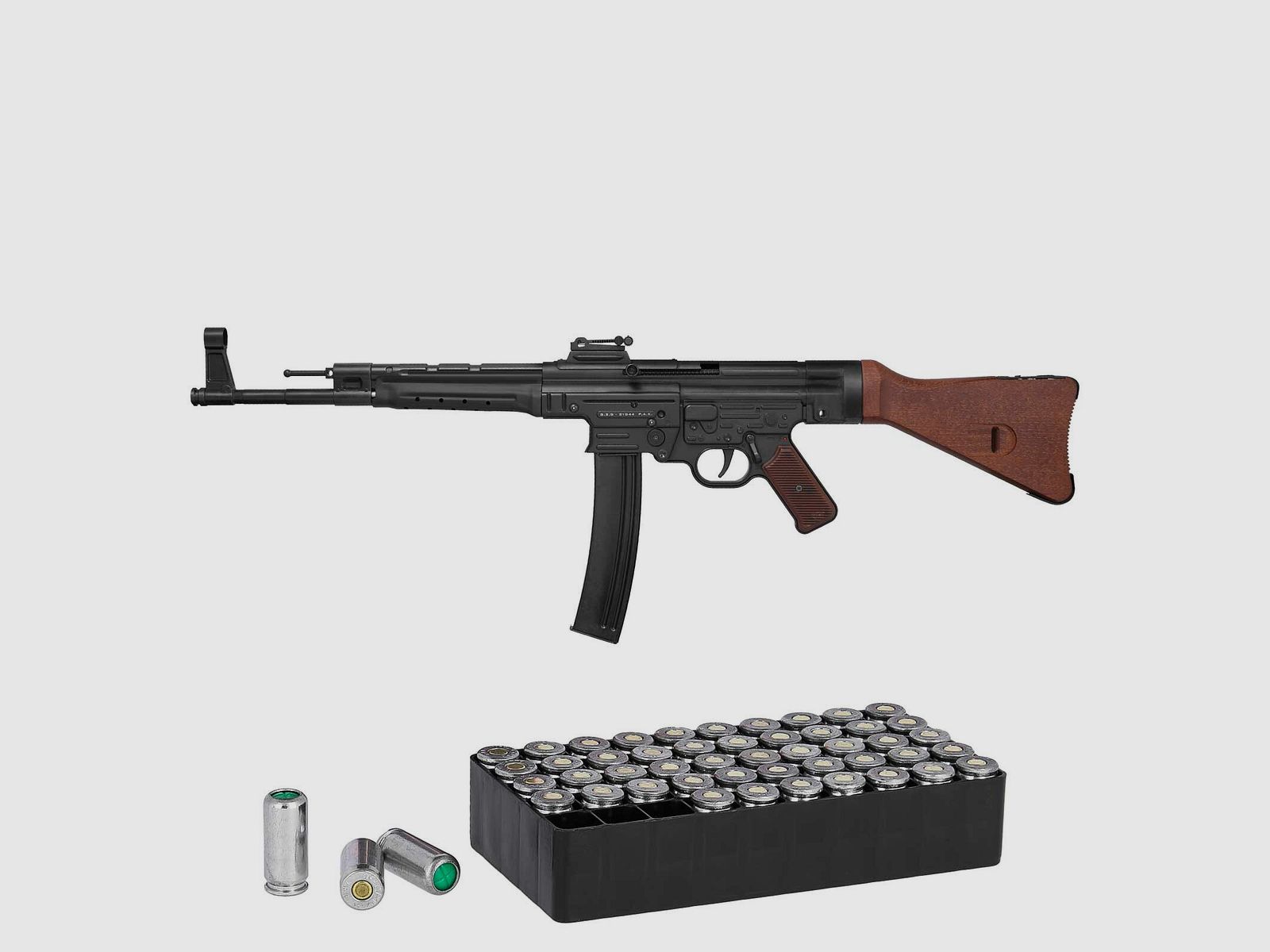 SET GSG StG44 Schreckschuss Gewehr 9 mm P.A.K. (P18) + 50 Platzpatronen 9 mm P.A.K.