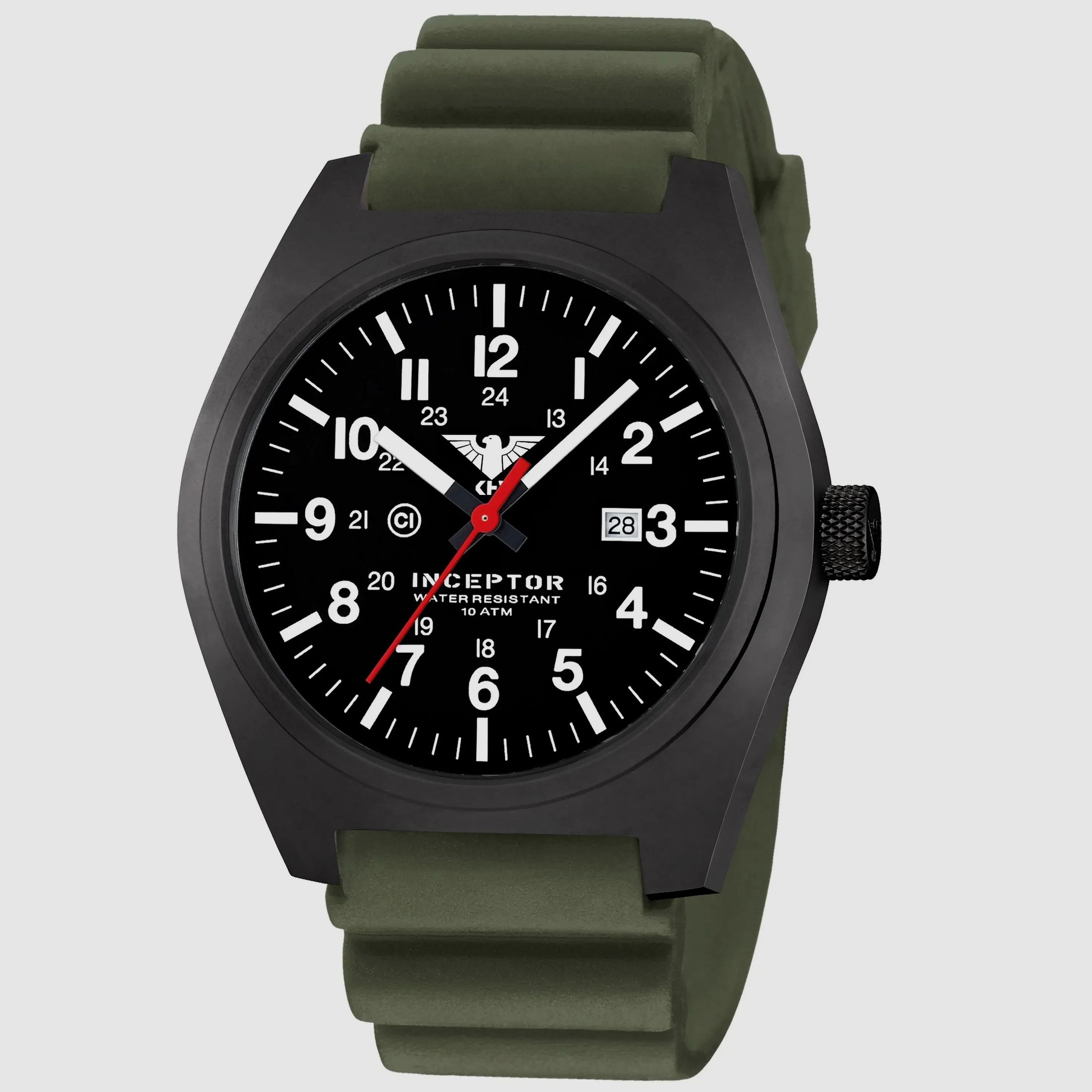 KHS KHS Uhr Inceptor Black Steel Diverband oliv