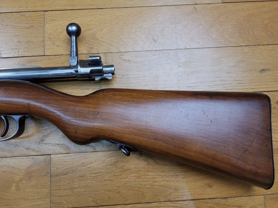 Sehr schönes Gewehr Mauser Argentinien 1909 – Originalkaliber 7,65×53 – Herstellung DWM von 1910 – Waffen der Republik Argentinien nicht limitiert – entspricht dem Standardmodell – schöne Hölzer, Lauf und Mechanik einwandfrei - TBE ++, Bild 3 von 30