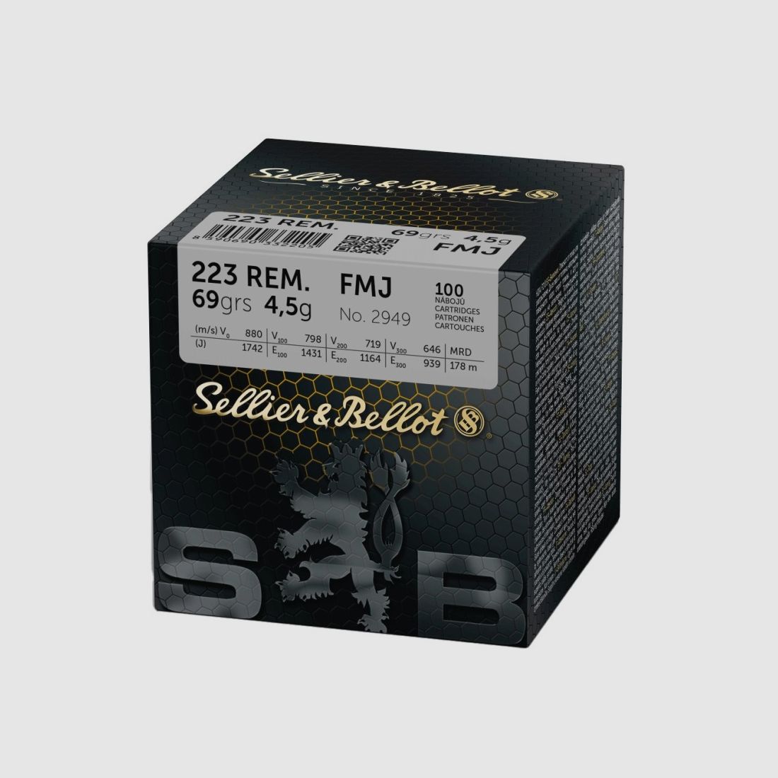 Sellier&Bellot .223 Rem 69gr FMJ (100 Stk.)