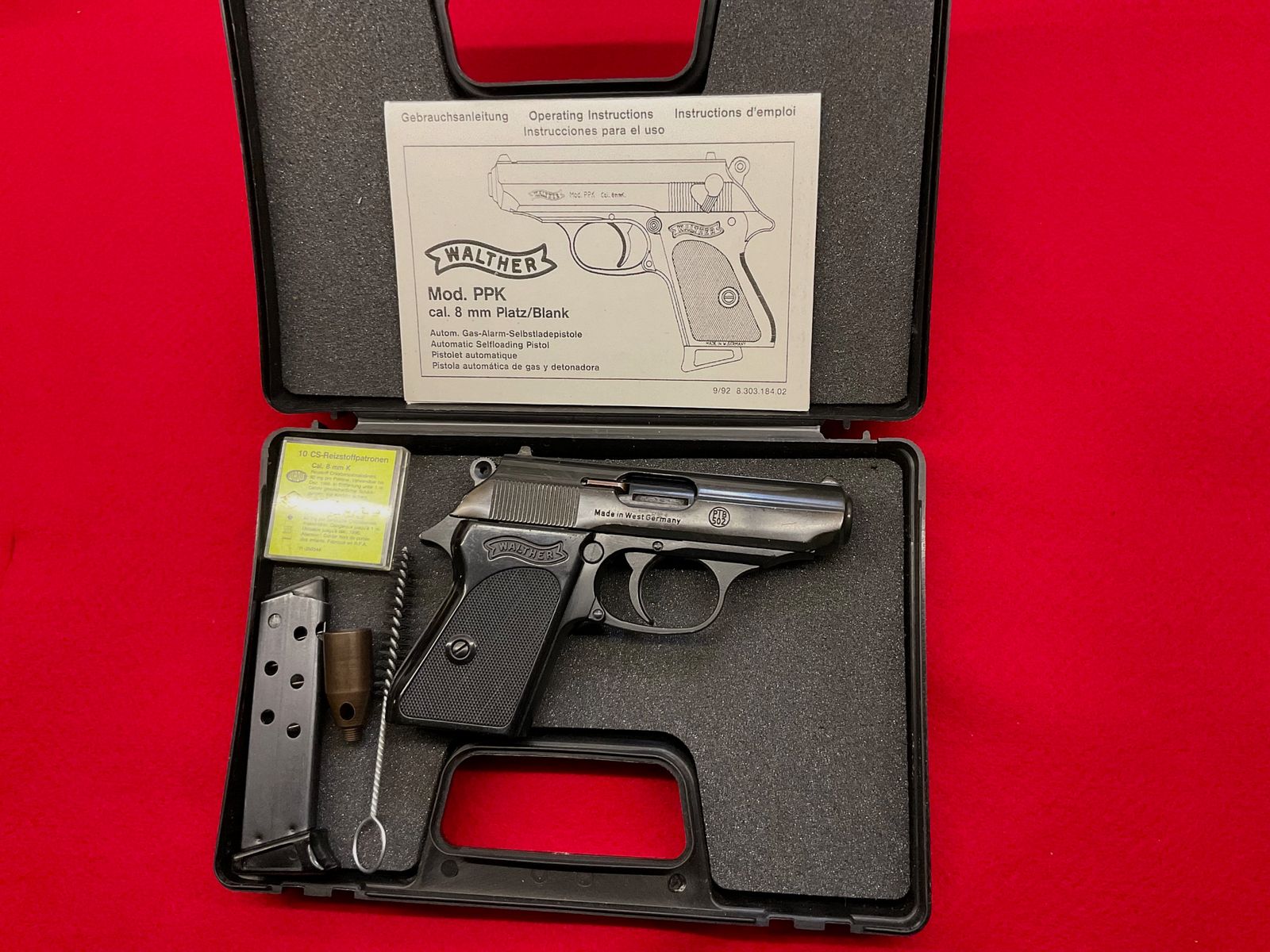 WALTHER PPK 8MM KNALPISTOOL ZELDZAAM VERZAMELSTUK VEEL STALEN ONDERDELEN, afbeelding 2 van 3