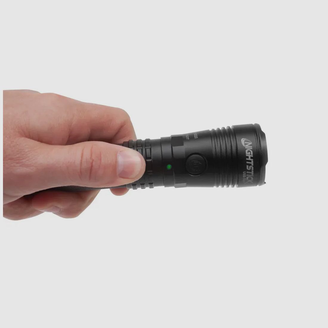 Turbo High Candela USB Dual-Light Rechargeable Tactical Flashlight (Black) Nightstick, Bild 7 von 9