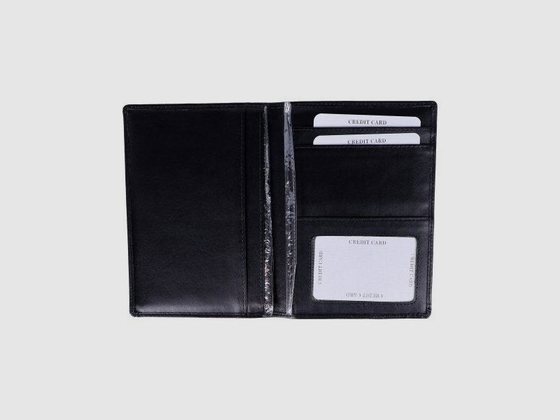 Leather WBK folder black with sports shooter motif, image 3 of 3