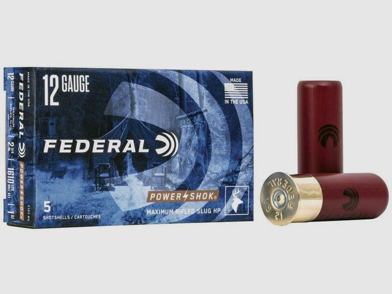 Shotgun shells 12/70 FEDERAL Power-Shok Maximun Rifles Slug HP – 438 grains, image 1 of 2