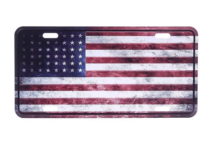 US-Flaggen-Kennzeichenplatte WWII, Bild 1 von 2
