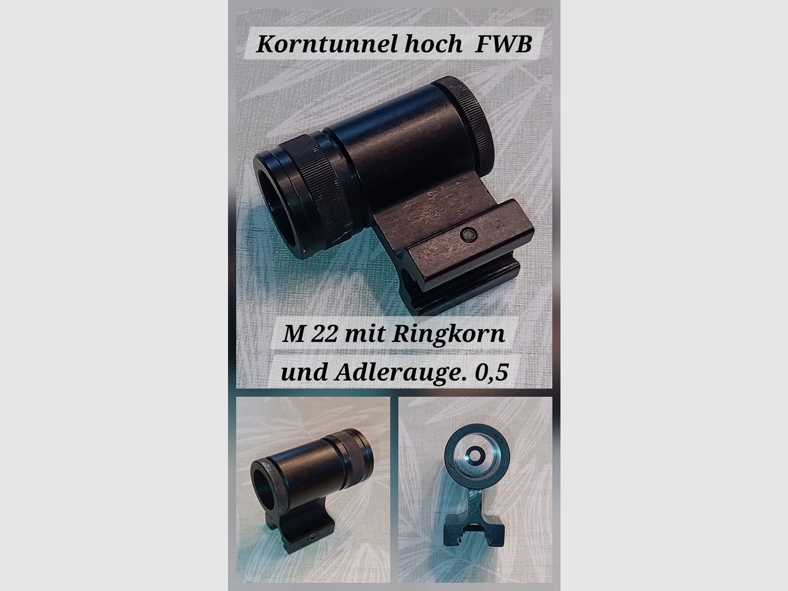 Korntunnel  hoch  Feinwerkbau  mit  Ringkorn und  Adlerauge  0,5 